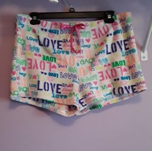 Rainbow Fuzzy Pajama Shorts